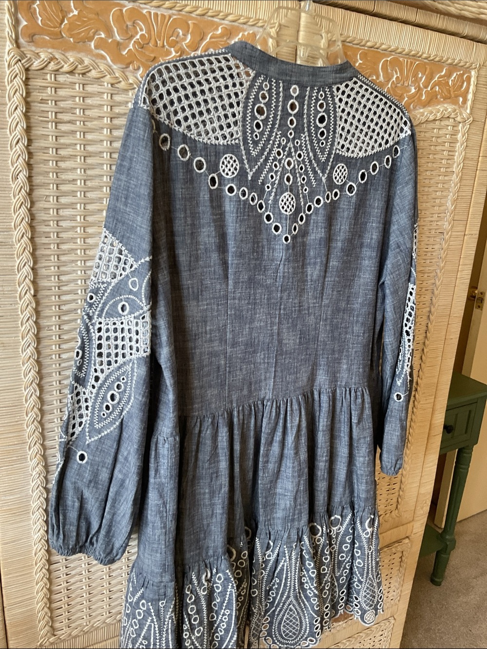 Ariana Cotton Chambray Tiered Minidress EUC by Veronica Beard - Picture 15 of 15
